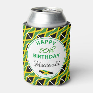 HAPPY 50誕生日ジャマイカ国旗カスタム記念 缶クーラー