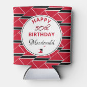 HAPPY 50誕生日トリニダード国旗のカスタム記念 缶クーラー (正面)