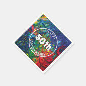 HAPPY 50th誕生日記念日カスタム抽象芸術 スタンダードカクテルナプキン (角)