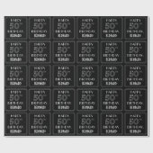 HAPPY 50th誕生日、アールデコスタイル(名前をカスタムする付き) ラッピングペーパー (フラット)