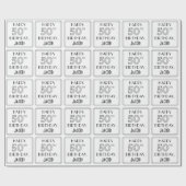 HAPPY 50th誕生日;アールデコスタイル;名前をカスタムする ラッピングペーパー (フラット)