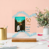 Happy 50th anniversary add couple name date weddin アクリルサイン (ウェディング)