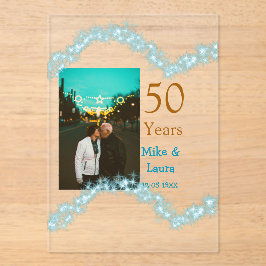Happy 50th anniversary add couple name date weddin アクリル招待状