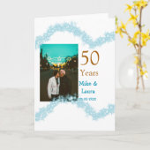 Happy 50th anniversary add couple name date weddin カード (黄色い花)