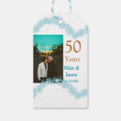 Happy 50th anniversary add couple name date weddin ギフトタグ (裏面)
