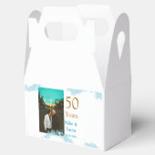 Happy 50th anniversary add couple name date weddin フェイバーボックス (オープン)