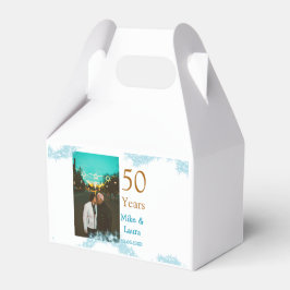 Happy 50th anniversary add couple name date weddin フェイバーボックス