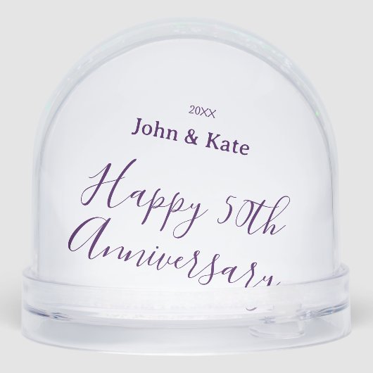 Happy 50th anniversary purple name year simple  (裏面)