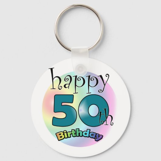 Happy 50th Birthday キーホルダー (正面)