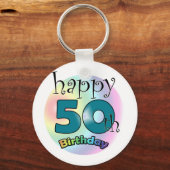 Happy 50th Birthday キーホルダー (正面)