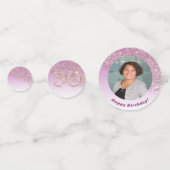 Happy 50th Birthday Chic Falling Rose Gold Glitter コンフェッティ (正面)