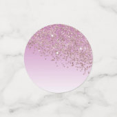 Happy 50th Birthday Chic Falling Rose Gold Glitter コンフェッティ (スモール正面)