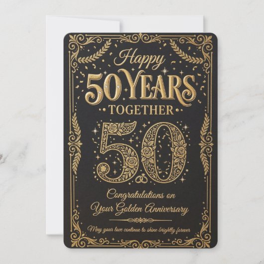Happy 50Years Celebration Card 招待状 (正面)