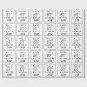 HAPPY 51st誕生日、アールデコスタイル、名前をカスタムする ラッピングペーパー (フラット)