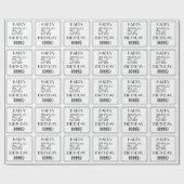 HAPPY 52nd誕生日、アールデコスタイル、名前をカスタムする ラッピングペーパー (フラット)