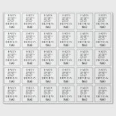 HAPPY 53rd誕生日、アールデコスタイル、名前をカスタムする ラッピングペーパー (フラット)