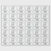 HAPPY 55th誕生日;アールデコスタイル;名前をカスタムする ラッピングペーパー (フラット)