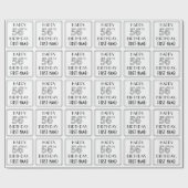 HAPPY 56th誕生日;アールデコスタイル;名前をカスタムする ラッピングペーパー (フラット)