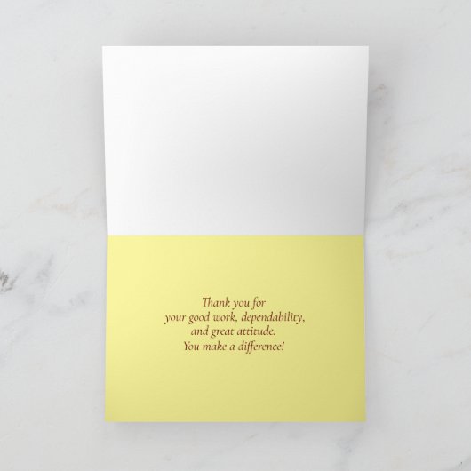 Happy 5th Anniversary従業員事業 カード (内部)