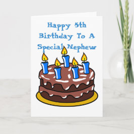 Happy 5th Birthday To A Special Nephew Cake カード