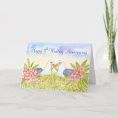 Happy 5th Wedding Anniversary Laysan Albatross カード (正面)