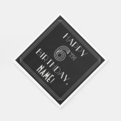 HAPPY 6誕生日;アールデコスタイル;名前をカスタムする スタンダードランチョンナプキン (角)