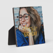 Happy 60誕生日スクリプトパーソナライズされた写真 フォトプラーク (正面)