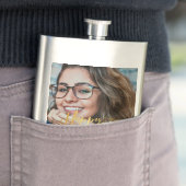 Happy 60誕生日スクリプトパーソナライズされた写真 フラスク (インサイチュ)