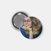 Happy 60誕生日スクリプトパーソナライズされた写真 マグネット (正面/裏面)