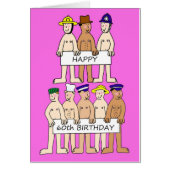 Happy 60誕生日彼女の漫画おもしろいの男性。 (正面)