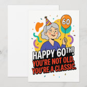 Happy 60th - お年を召しているのではなく、クラシックなのです シーズンカード (正面/裏面)