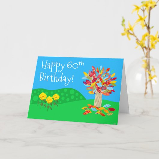 Happy 60th Birthday Card 2 by joimages カード (黄色い花)