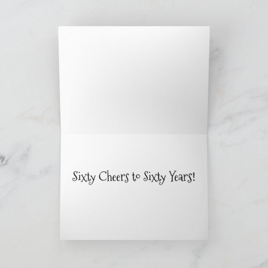 Happy 60th Birthday Card by joimages カード (内部)