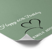 Happy 60th Birthday Poster with Custom Text Option ポスター (角)
