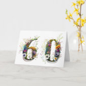 Happy 60th Birthday Wildflowers Happy Birthday カード (黄色い花)