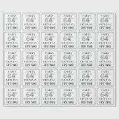 HAPPY 64th誕生日;アールデコスタイル;名前をカスタムする ラッピングペーパー (フラット)