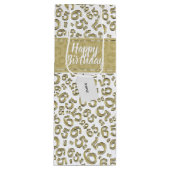 Happy 65th誕生日金ゴールド/白65数値パターン ワインギフトバッグ (正面)