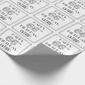 HAPPY 66th誕生日;アールデコスタイル;名前をカスタムする ラッピングペーパー (角)