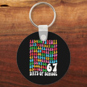 Happy 67 Days Of School 67th Day Smarter Six Seven キーホルダー (正面)