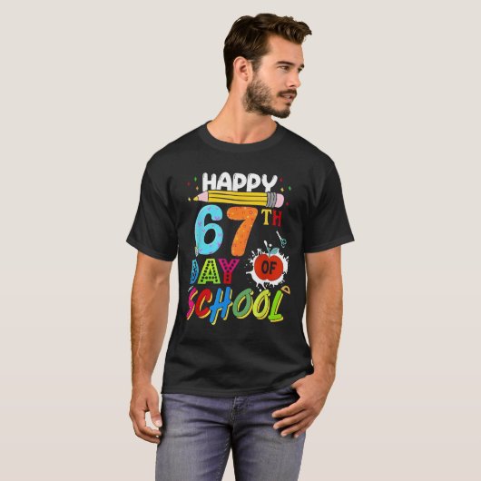 Happy 67 Days of School 67th Day Smarter Six Seven Tシャツ (正面フル)