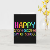 Happy 67 Days Of School Math Teacher Students Six  カード (黄色い花)