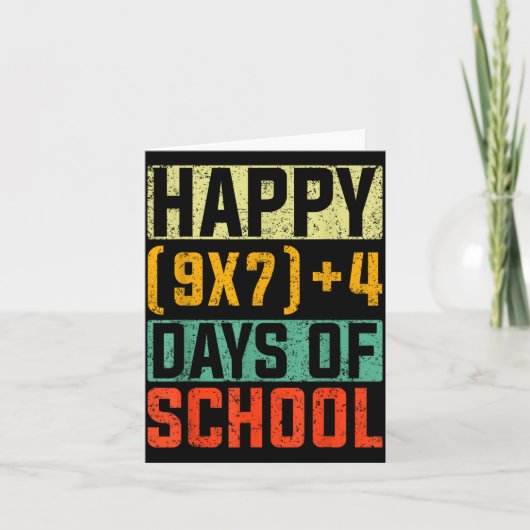Happy 67 Days Of School Math Teacher Students Six  カード (正面)