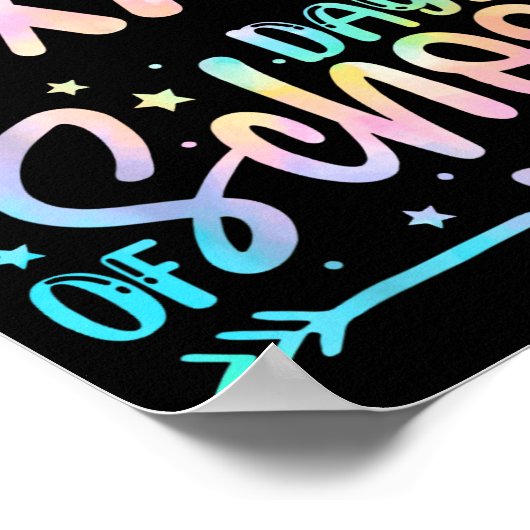 Happy 67 Days Of School Math Teacher Students Six  ポスター (角)