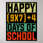 Happy 67 Days Of School Math Teacher Students Six ポスター (正面)