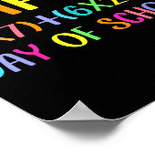 Happy 67 Days Of School Math Teacher Students Six  ポスター (角)