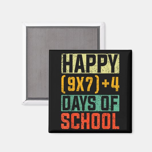 Happy 67 Days Of School Math Teacher Students Six マグネット (正面/裏面)