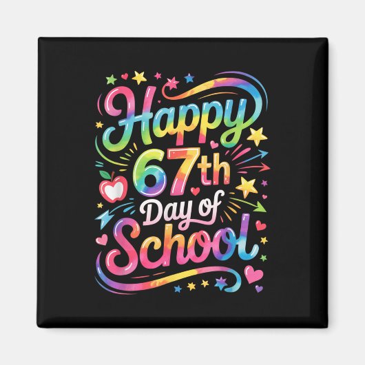 Happy 67 Days Of School Meme100日目の学校 Ti マグネット (正面)