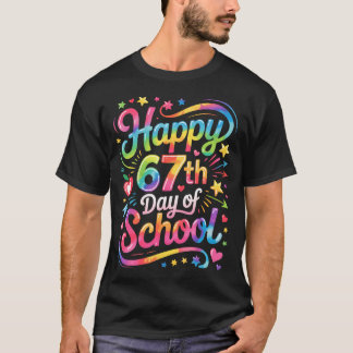 Happy 67 Days Of School Meme 100日目の学校Tシャツ Tシャツ