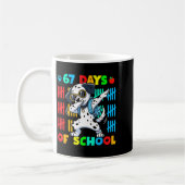 Happy 67 Days School Cute Dog 67 Days Smarter Stud コーヒーマグカップ (左)