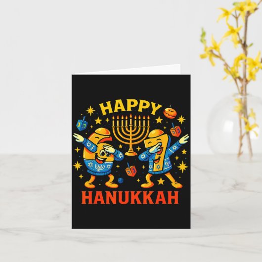 Happy 67 Hanukkah Funny Holiday Meme Design  カード (黄色い花)